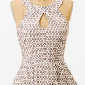 Vanessa Virginia Floral Patterned Sleeveless Halter Top